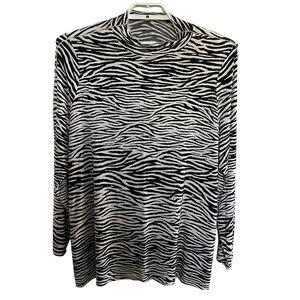 NWOT Laurie Felt Rayon Made from Bamboo Blend Long Sleeve Mock Neck Top 11286